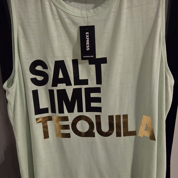 Express Light Green Tank with Bold Text - Picture 2 of 5